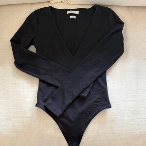 Babaton Black Long Sleeve Bodysuit